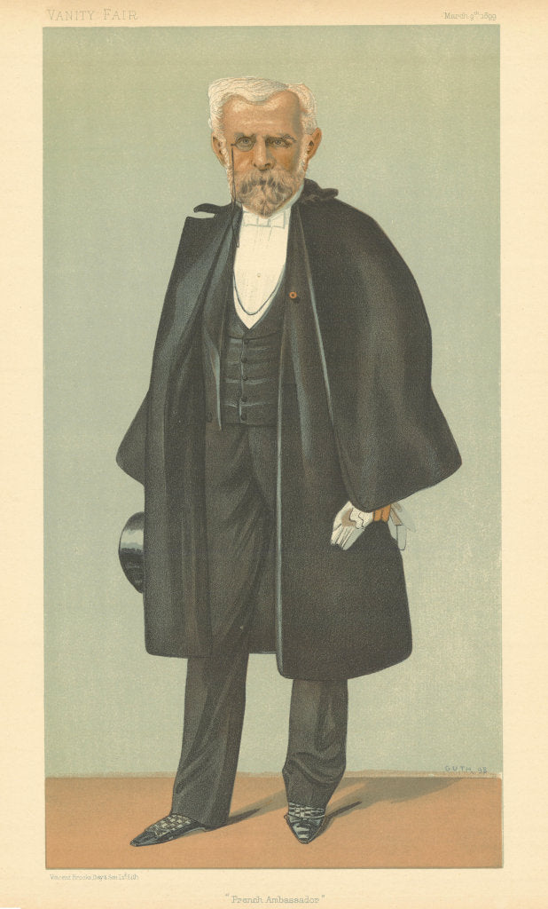 VANITY FAIR SPY CARTOON Paul Cambon 'French Ambassador' to London. Diplomat 1899